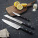 Knivset Pluton 3 delar stål/svart