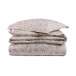 Bäddset Bomullssatin, Bladmönstrat Beige/Burgundy