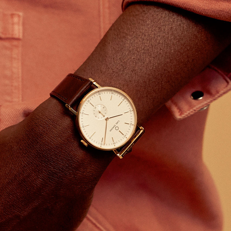 Ryolit 36 White Deluxe Gold - DK Brown Leather