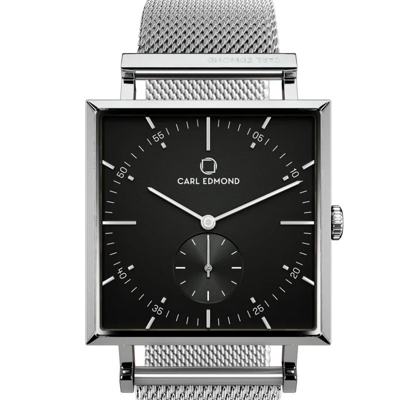 Klocka Granit Deluxe Silver Mesh