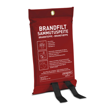 Brandfilt 120x120 cm, Röd - SE & FI
