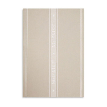 Icons Jacquard Kökshandduk 50x70 cm Beige/Vit